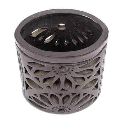 Alternate image for Oaxaca Barro Negro Ceramic Oval Pencil Holder Oaxacan Ellipse