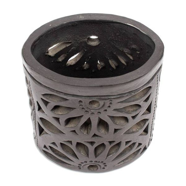 Alternate image for Oaxaca Barro Negro Ceramic Oval Pencil Holder Oaxacan Ellipse