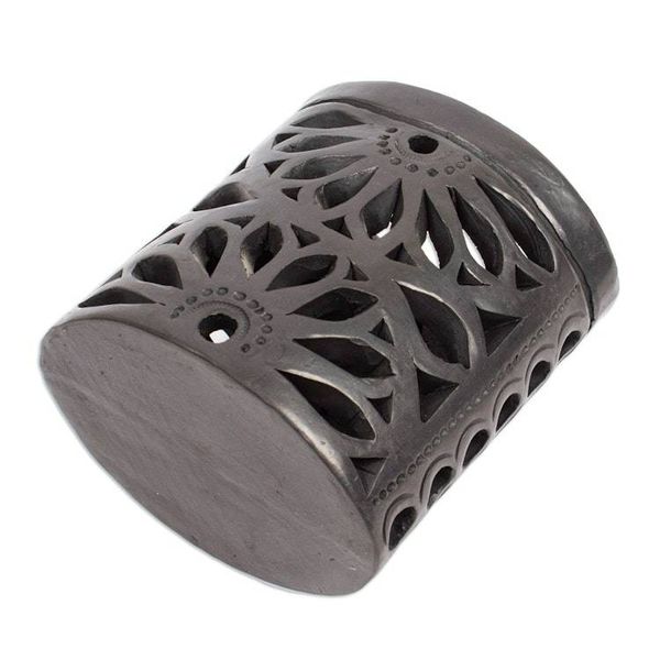 Alternate image for Oaxaca Barro Negro Ceramic Oval Pencil Holder Oaxacan Ellipse