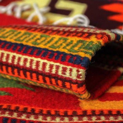 Alternate image for Mexican Zapotec Area Rug 2.5x5 Wave Frieze