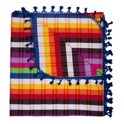 Alternate image for Twin Cotton Bedspread and Pillowcases with Stripes Beautiful Rainbow