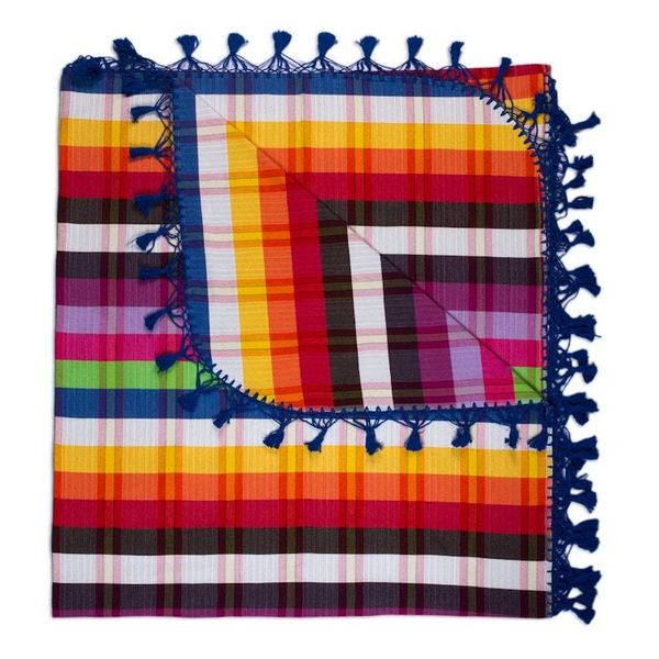 Alternate image for Twin Cotton Bedspread and Pillowcases with Stripes Beautiful Rainbow