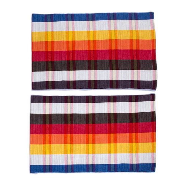 Alternate image for Twin Cotton Bedspread and Pillowcases with Stripes Beautiful Rainbow