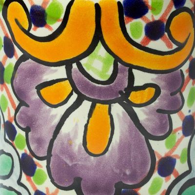Alternate image for Green Dominant Talavera Style Toothbrush Holder from Mexico Hidalgo Bouquet