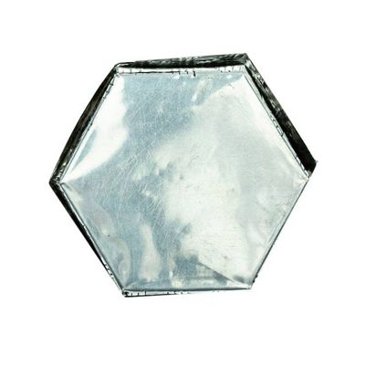 Alternate image for Hexagonal Aluminum Decorative Box with Flower from Mexico Hexagonal Blue