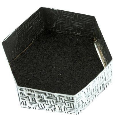 Alternate image for Hexagonal Aluminum Decorative Box with Flower from Mexico Hexagonal Blue