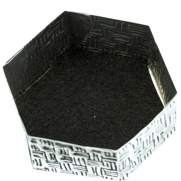 Alternate image for Hexagonal Aluminum Decorative Box with Flower from Mexico Hexagonal Blue