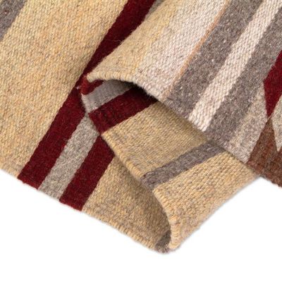 Alternate image for Hand Woven Wool Area Rug 2x3 Mesa