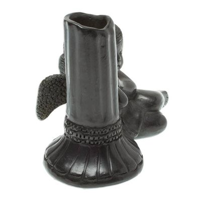 Alternate image for Handmade Taper Candleholder in Ceramic Sleeping Angel