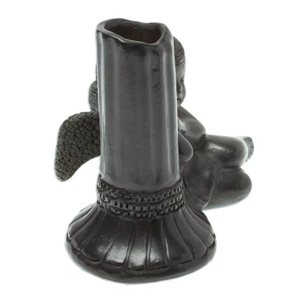 Alternate image for Handmade Taper Candleholder in Ceramic Sleeping Angel