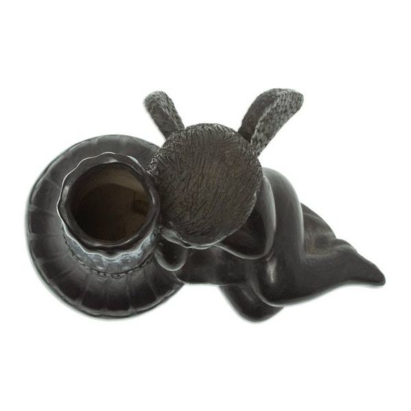 Alternate image for Handmade Taper Candleholder in Ceramic Sleeping Angel