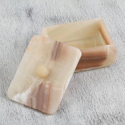 Alternate image for Handmade Onyx Decorative Box from Mexico Rich Earth