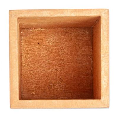 Alternate image for Pine Wood Pencil Holder with Day of the Dead Decoupage Convenient Skull