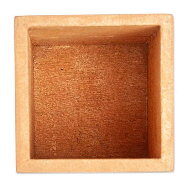 Alternate image for Pine Wood Pencil Holder with Day of the Dead Decoupage Convenient Skull