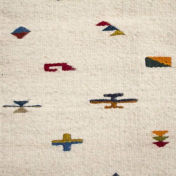 Alternate image for Geometric Patterned 100 Wool Area Rug in Earth Tones 3x5 Serene Landscape