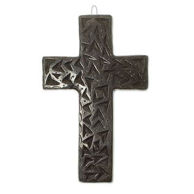 Alternate image for Oaxacan Ceramic Wall Cross Coyotepec Cross