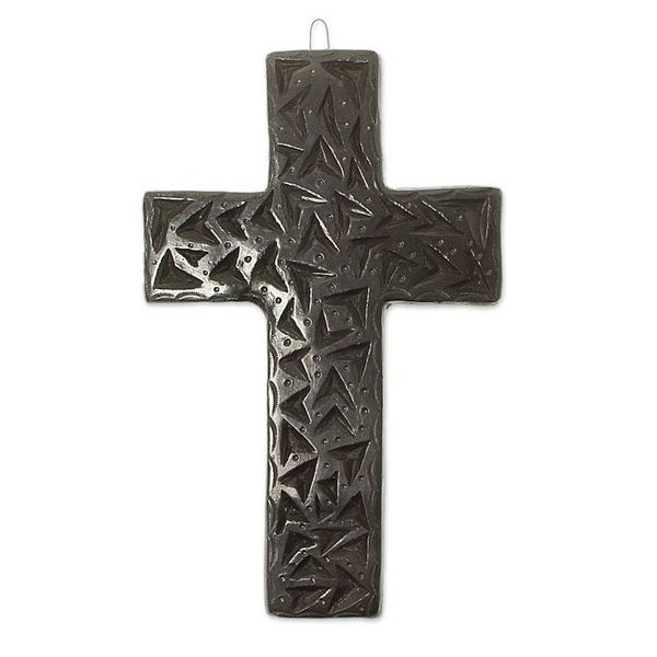 Alternate image for Oaxacan Ceramic Wall Cross Coyotepec Cross