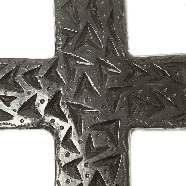 Alternate image for Oaxacan Ceramic Wall Cross Coyotepec Cross