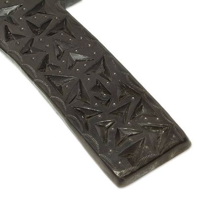 Alternate image for Oaxacan Ceramic Wall Cross Coyotepec Cross