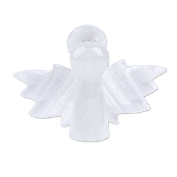 Alternate image for Onyx Sculpture of Angel Handcrafted in Mexico Precious Heaven