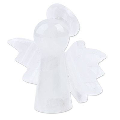 Alternate image for Onyx Sculpture of Angel Handcrafted in Mexico Precious Heaven