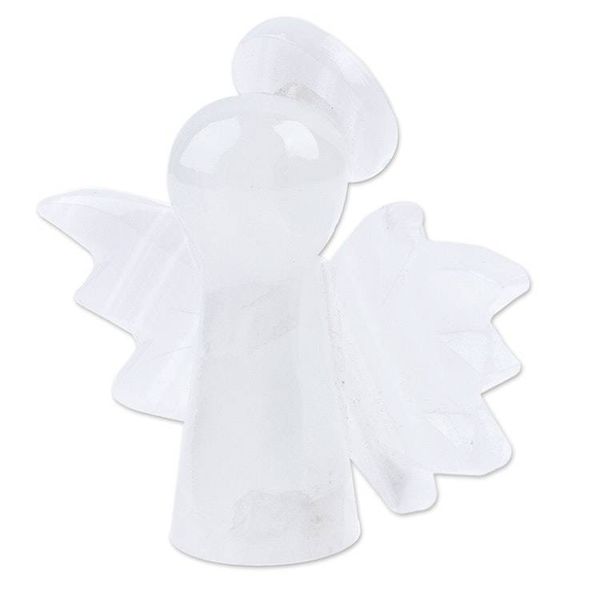 Alternate image for Onyx Sculpture of Angel Handcrafted in Mexico Precious Heaven