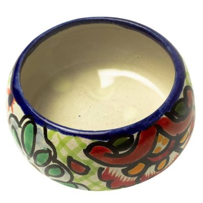 Alternate image for Talavera-Style Decorative Ceramic Box Hidalgo Bouquet