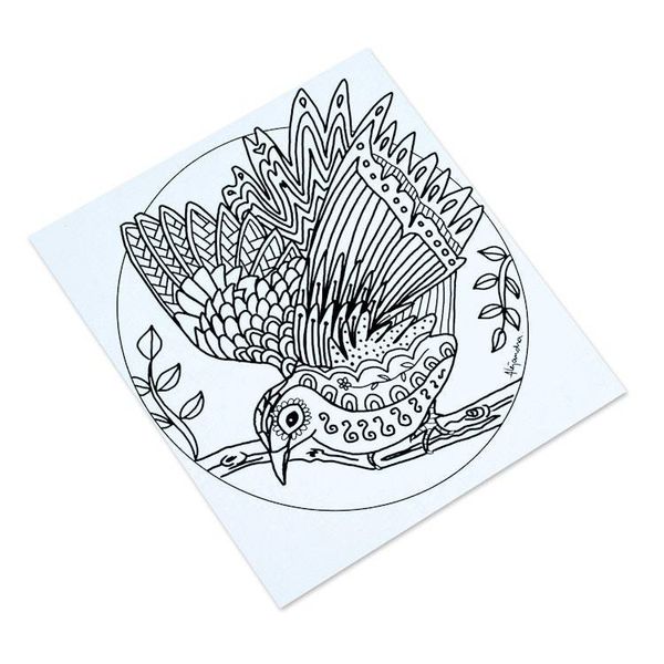 Alternate image for Mexican Bird Themed Coloring Postcards Pair Bird Enchantment