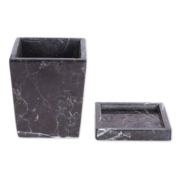 Alternate image for Modern Natural Black and White Marble Flower Pot Black and White Contempo