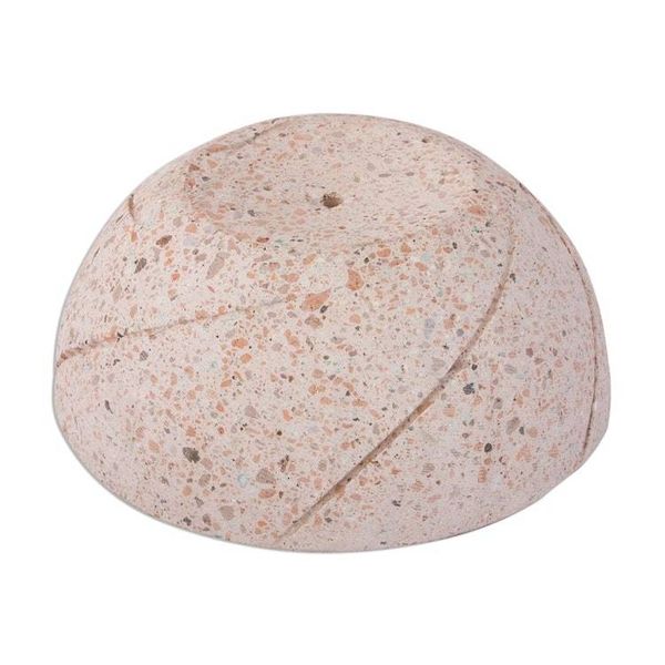 Alternate image for Round Reclaimed Stone Flower Pot from Mexico Round Planter