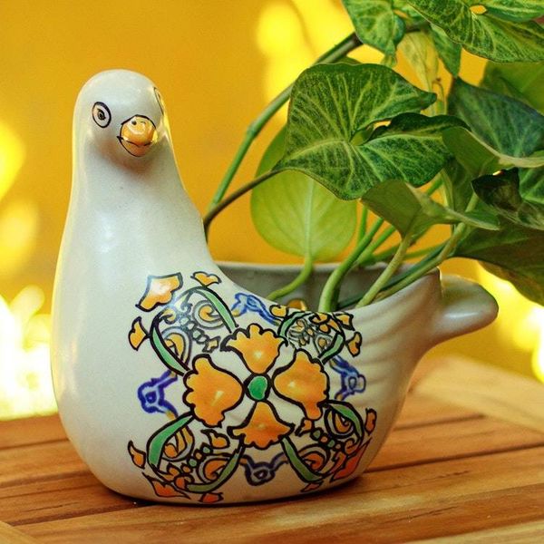 Alternate image for Hand-Painted Ceramic Dove Planter Esperanza