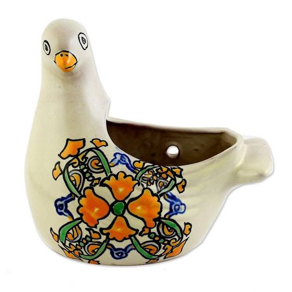 Alternate image for Hand-Painted Ceramic Dove Planter Esperanza
