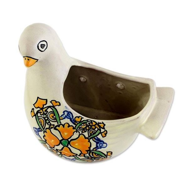 Alternate image for Hand-Painted Ceramic Dove Planter Esperanza