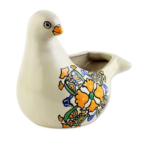 Alternate image for Hand-Painted Ceramic Dove Planter Esperanza