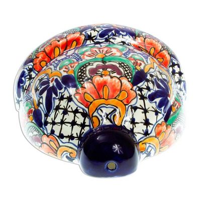 Alternate image for Handmade Multicolored Ceramic Wall Planter Guanajuato Garden