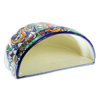 Alternate image for Handmade Multicolored Ceramic Wall Planter Guanajuato Garden