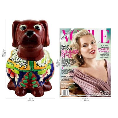 Alternate image for Talavera Style Dog-Themed Ceramic Planter from Mexico Talavera Dog