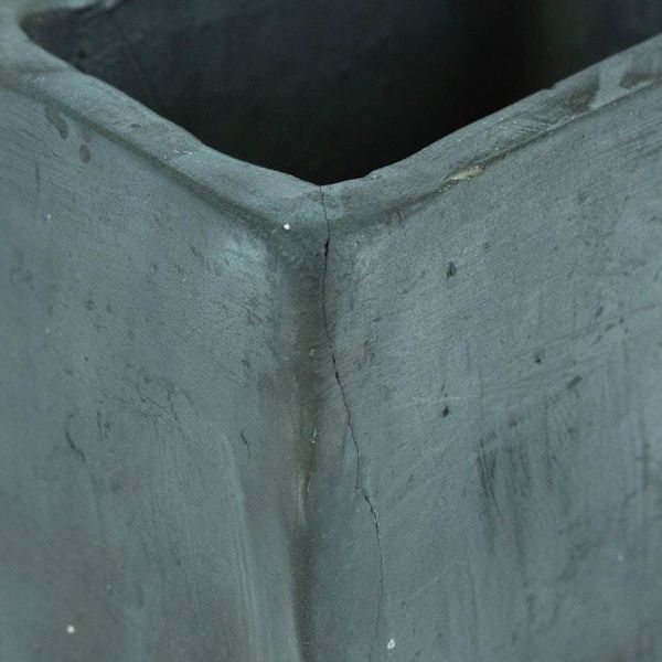 Alternate image for Mexican Handmade Barro Negro Black Ceramic Mini Flower Pot Square  Smooth