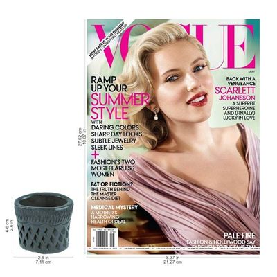 Alternate image for Barro Negro Black Ceramic Mini Flower Pot Handmade in Mexico Oval  Diamonds