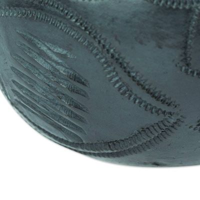 Alternate image for Handcrafted Barro Negro Flower Pot from Mexico Traditional Bloom