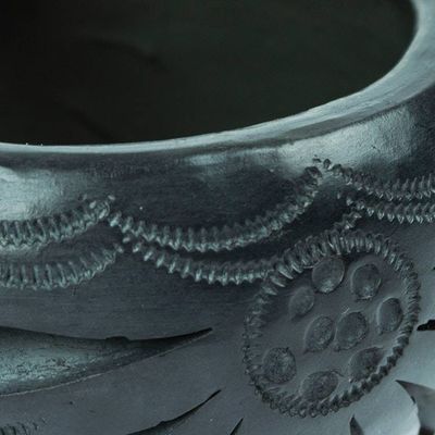 Alternate image for Handcrafted Barro Negro Flower Pot from Mexico Traditional Bloom