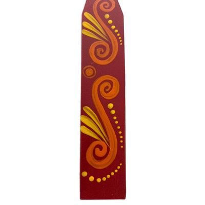Alternate image for Hand Crafted Mexican Copal Wood Bookmark with Tropical Owl Reading Owl