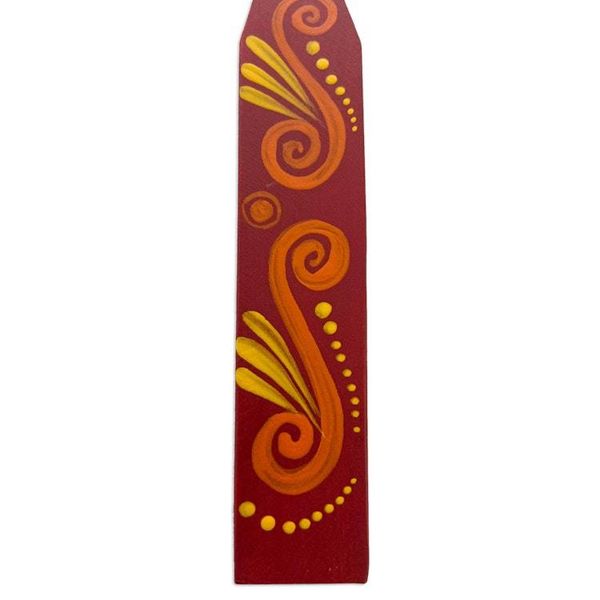 Alternate image for Hand Crafted Mexican Copal Wood Bookmark with Tropical Owl Reading Owl