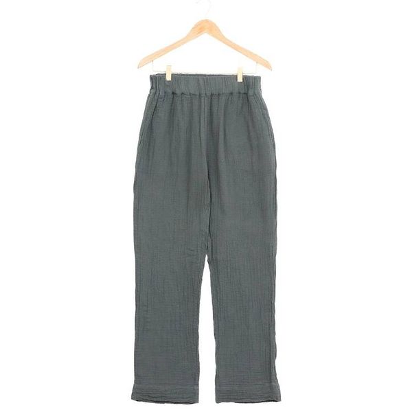Alternate image for Hand Made Double Gauze Cotton Pants Cool Classic in Grey