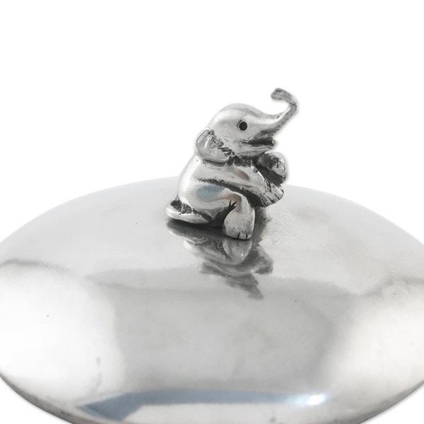 Alternate image for Handmade Thai Raintree Wood Elephant Decorative Jar Baby Elephant