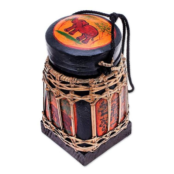 Alternate image for Handmade Ceramic Decorative Jar from Thailand Lanna Antique in Green