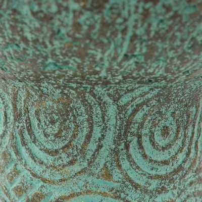 Alternate image for Handcrafted Recycled Paper Catchall in Green from Thailand Smooth Living