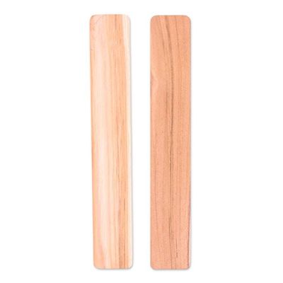 Alternate image for Spring-Themed Pink and Green 2-Piece Wooden Bookmark Set Primaveral Tales