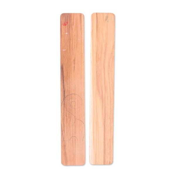 Alternate image for Floral 2-Piece Hand-Painted Carved Longan Wood Bookmark Set Blossoming Pages