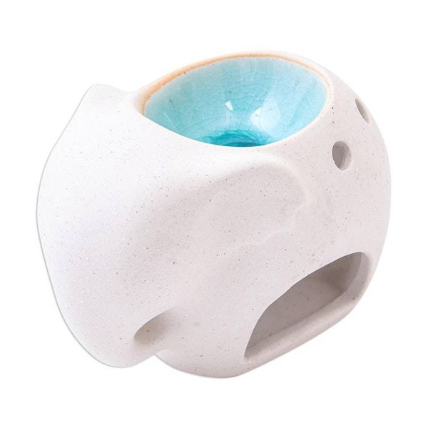 Alternate image for Handmade Ceramic Elephant Oil Warmer from Thailand Sand Elephant